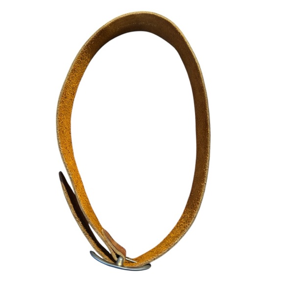 Vintage Hand Painted Leather Latigo Cowhide Belt Floral Western Y2K Boho Size 32 - Picture 10 of 13